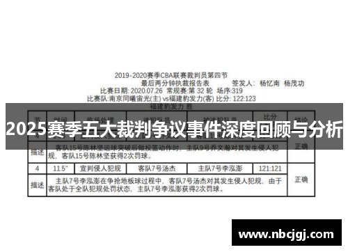2025赛季五大裁判争议事件深度回顾与分析