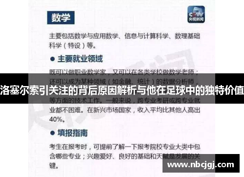 洛塞尔索引关注的背后原因解析与他在足球中的独特价值 洛塞尔索引关注的背后原因解析与他在足球中的独特价值